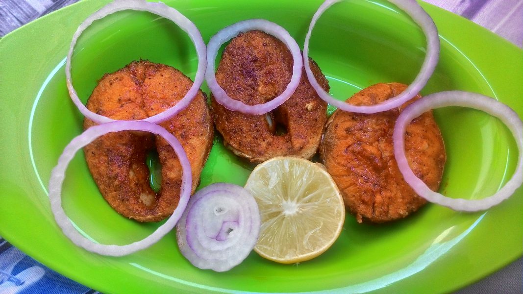 Neymeen fish fry, how to make Neymeen fish fry, Spicy Neymeen fish